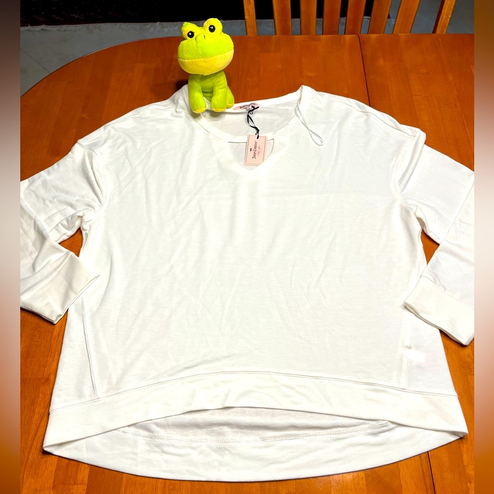 Juicy Couture Cutout Neck Raglan Sweatshirt XL